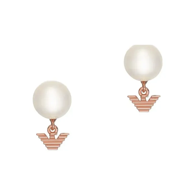Emporio Armani Orecchini Oro Rosa Bianco Acciaio Donna