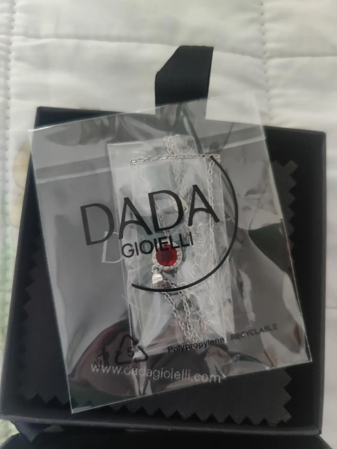 Dada Gioielli Rotondo Punto Luce Collana Azzurro Acquamarina 8mm
