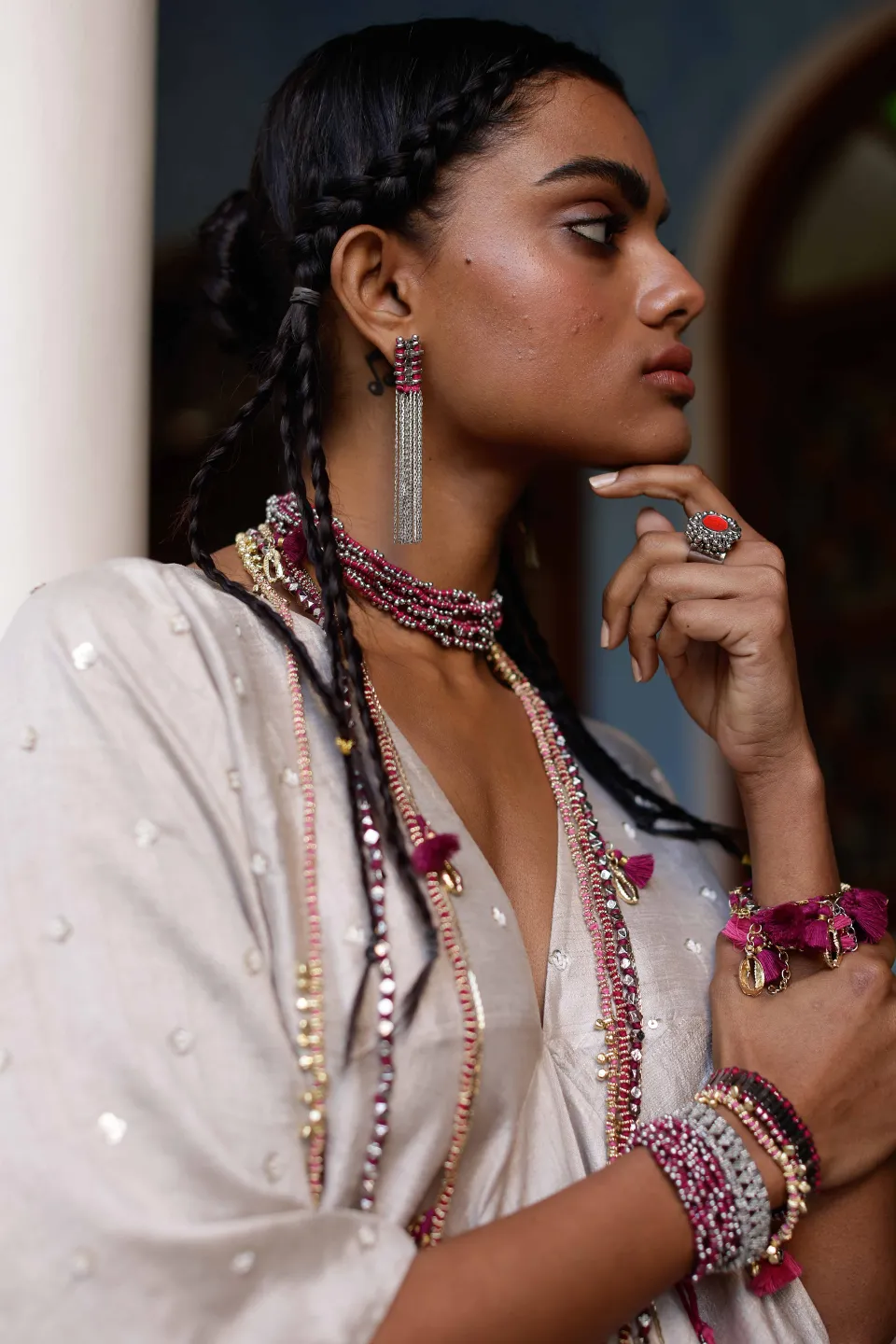 House of Tuhina Falak Silver orecchini argento artigianali