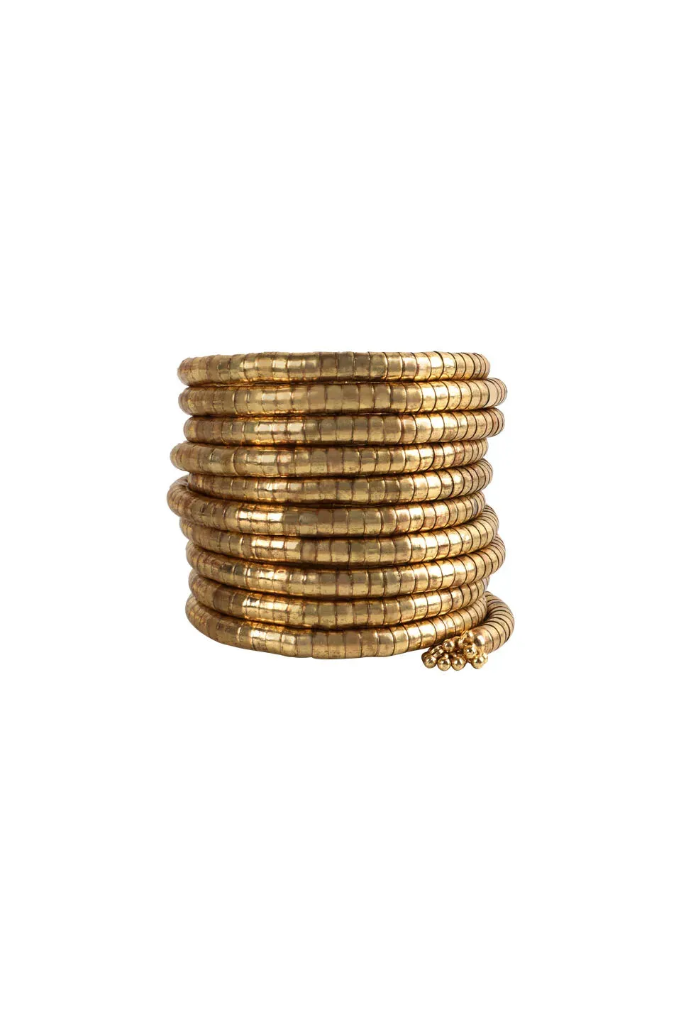 House of Tuhina Ahirani Bangle Spirale Oro rigido