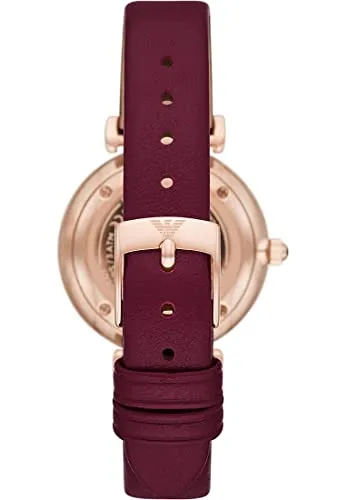 Emporio Armani AR11487 Orologio Donna 32mm Pelle Bordeaux