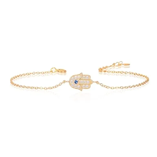 Diamond Treats Bracciale Mano Fatima Oro Giallo Argento 925