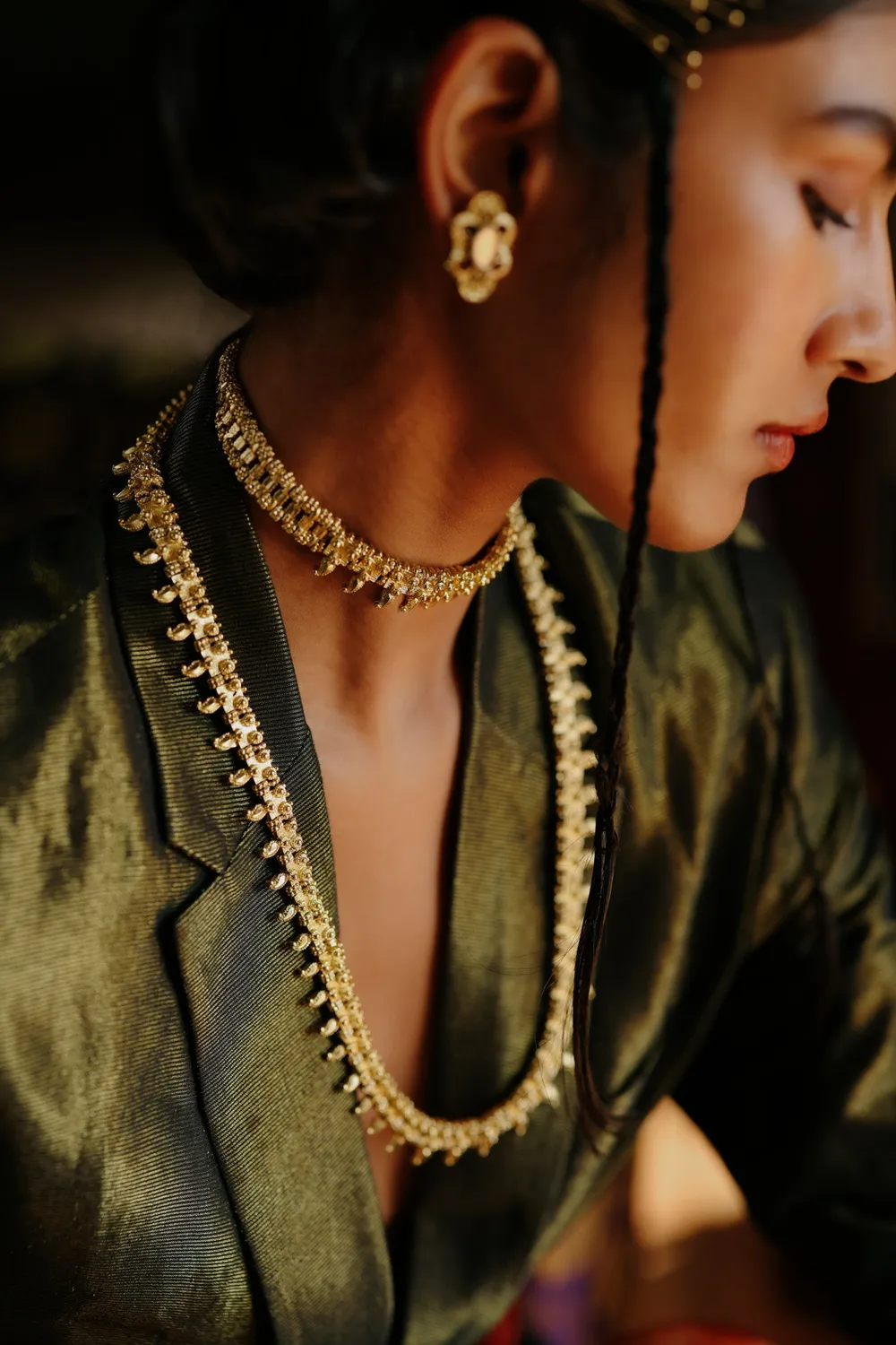 House of Tuhina Baisa Gold Damini collana oro heritage