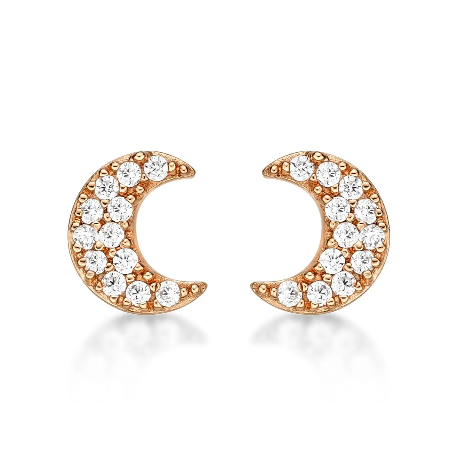 Diamond Treats Orecchini Luna Argento 925 Zirconi