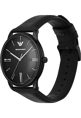 Emporio Armani Orologio Uomo 42mm Pelle Quarzo Marrone Nero