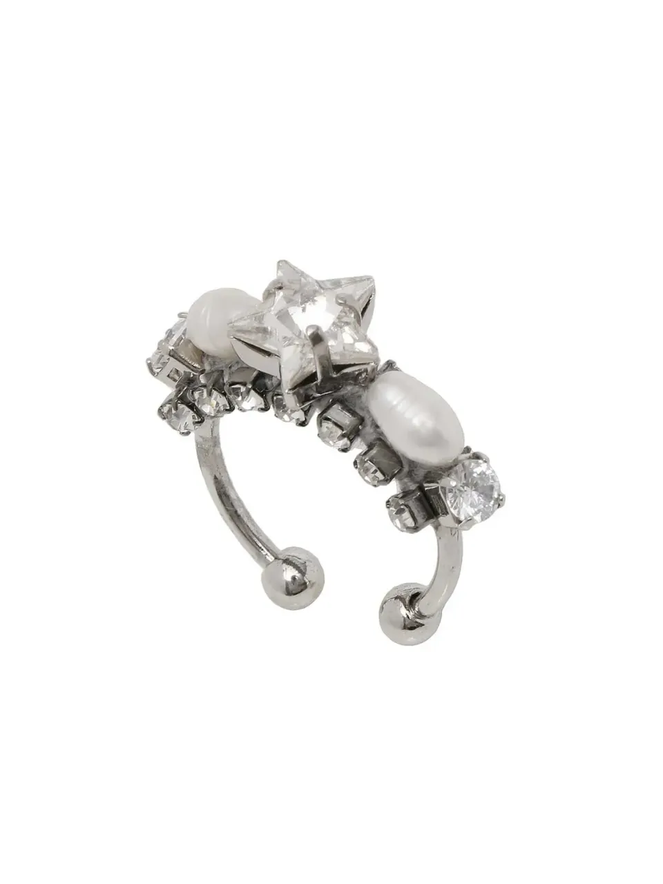 Rada Anello stella cristallo perle barocche