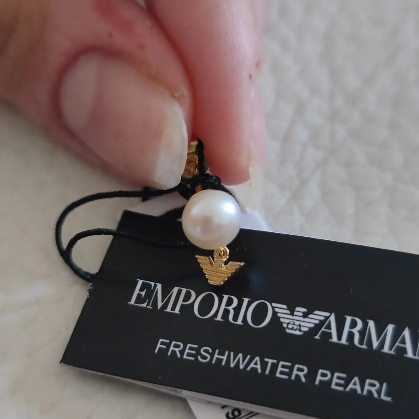 Emporio Armani Orecchini Donna Acciaio Chiusura Push Back