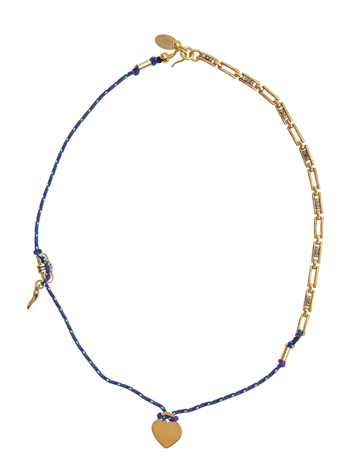 Rada Set due collane cordoncino con ciondoli strass