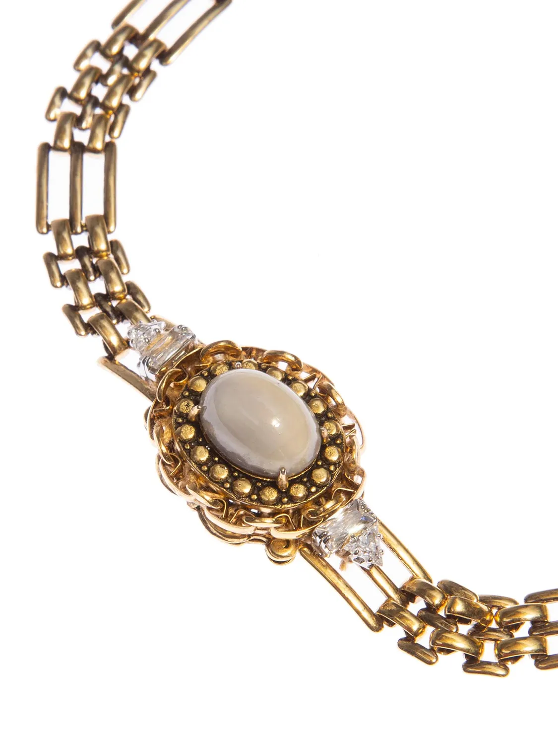 Rada Opale girocollo choker grigio cristalli