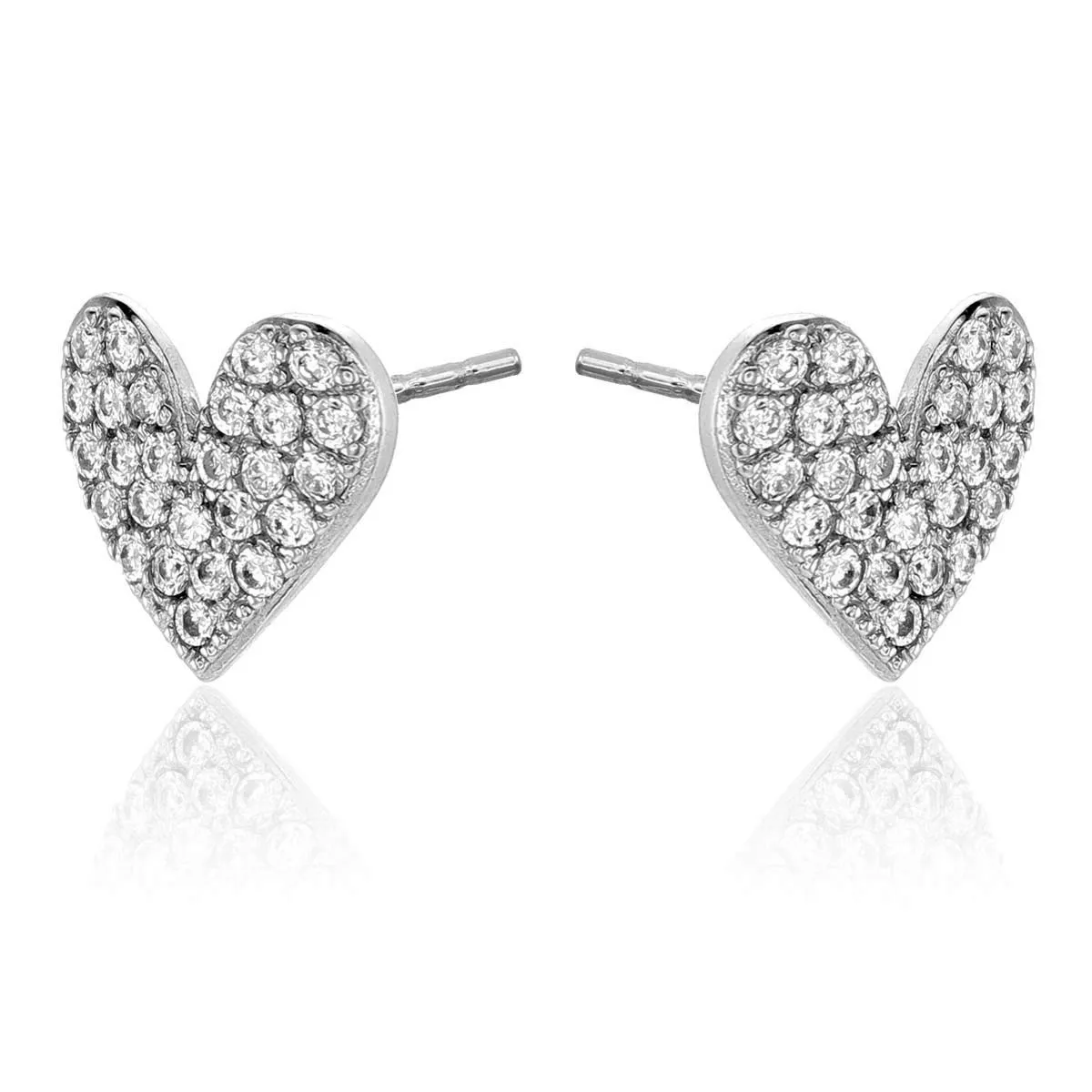 Diamond Treats Orecchini Cuore Argento 925 Zirconi