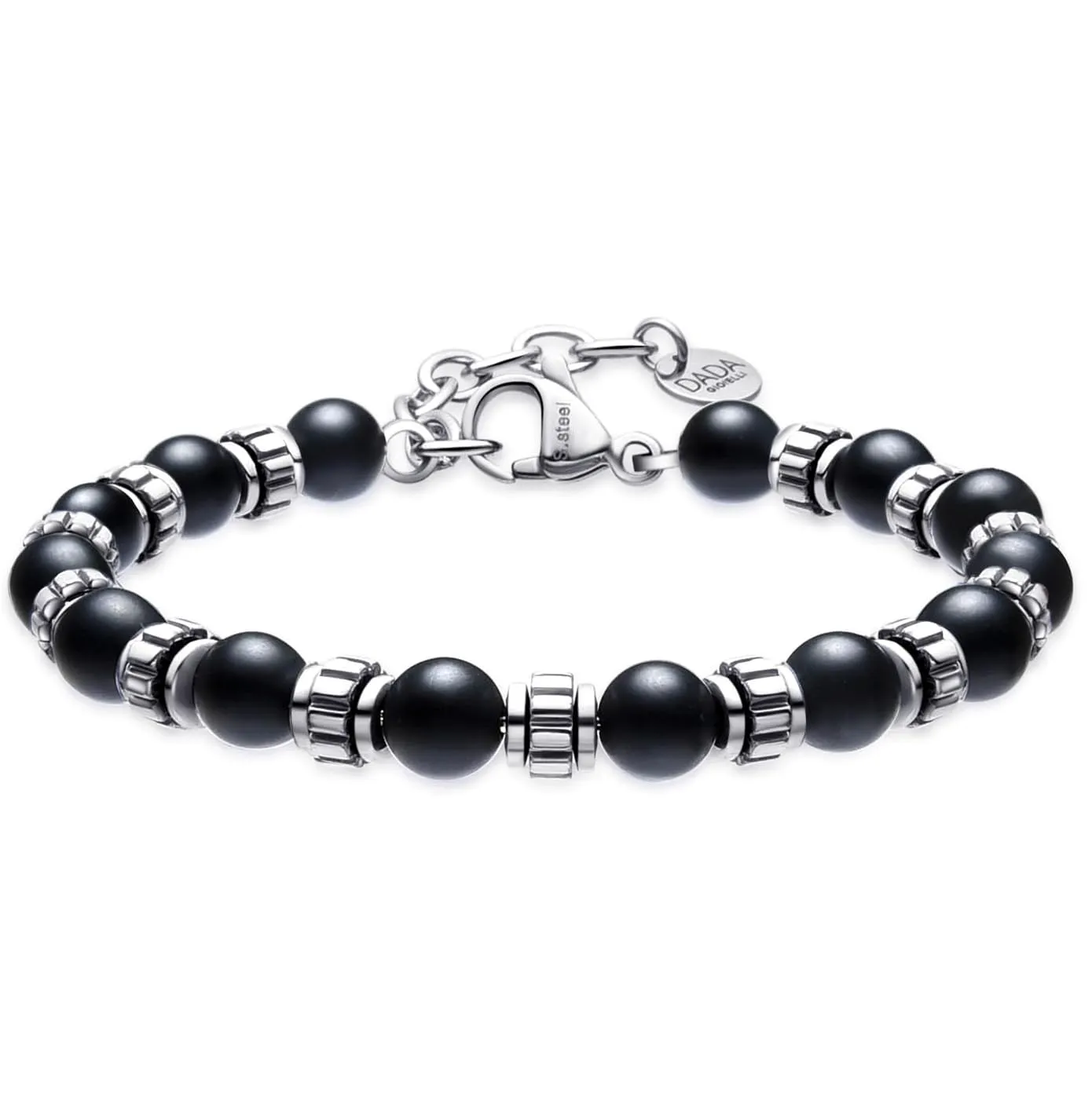 Dada Gioielli bracciale uomo agata nera 6mm pietra