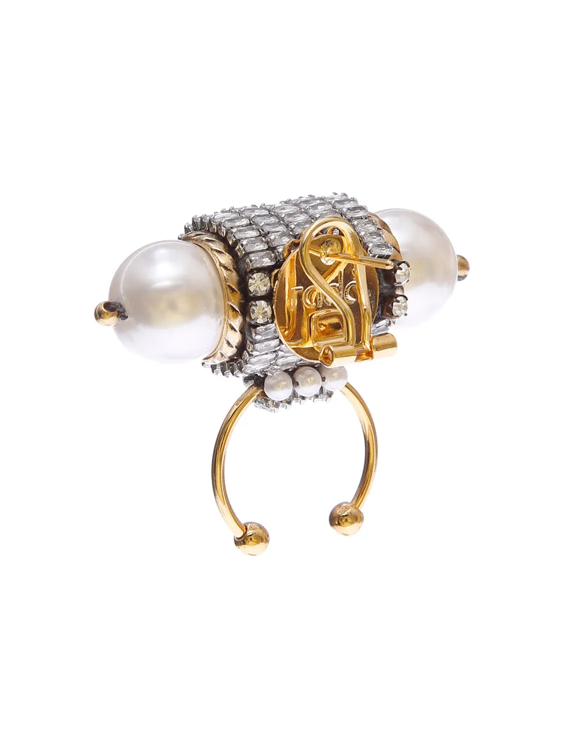 Rada Piercing Orecchini Oro con baguettes e perle