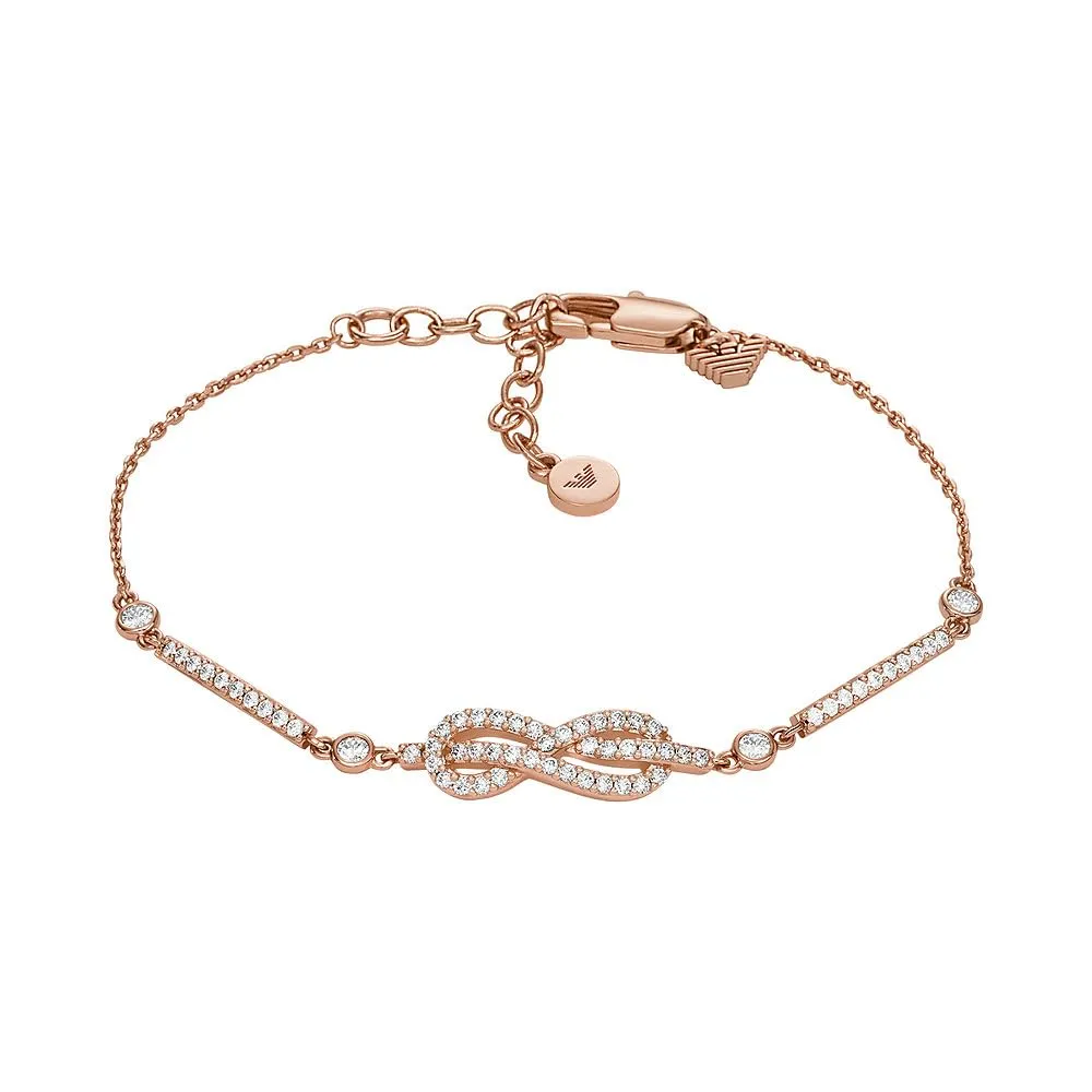 Emporio Armani Bracciale Donna Oro Rosa e Argento Acciaio