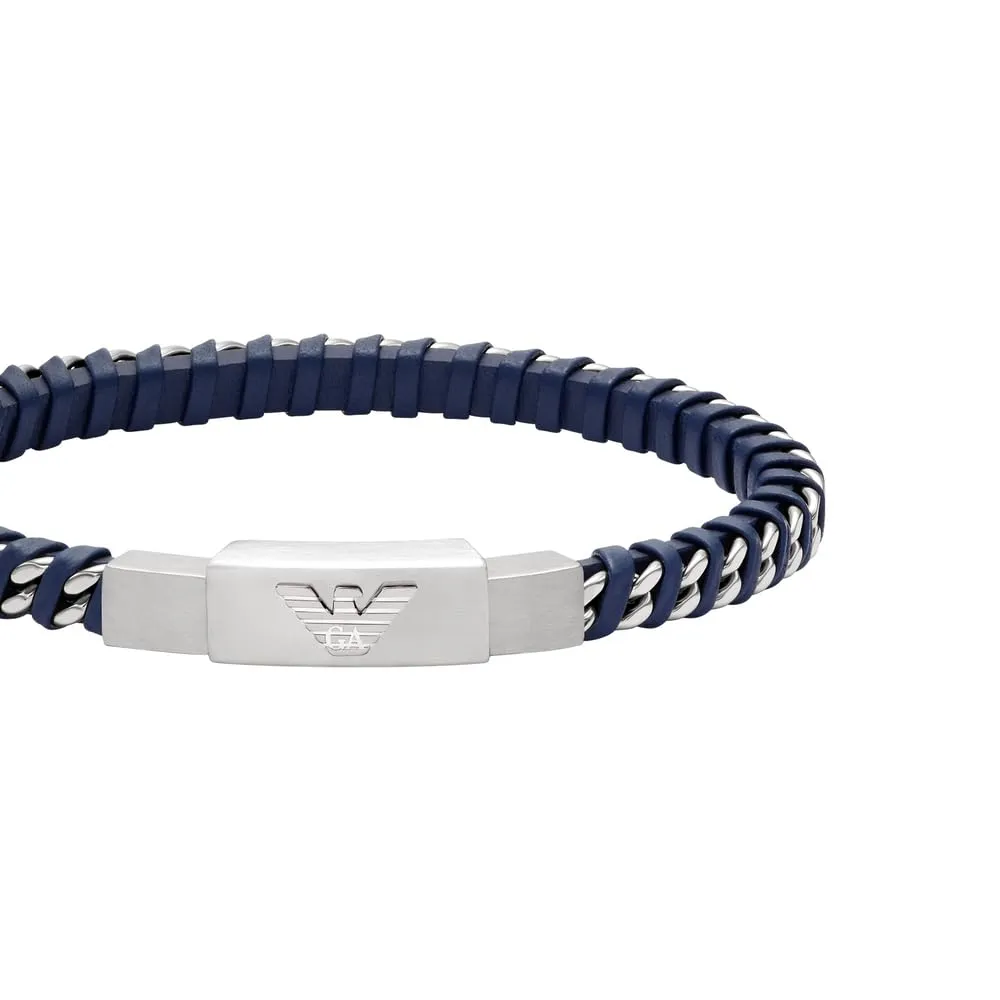 Emporio Armani EGS3319040 Bracciale Uomo Acciaio Blu Navy