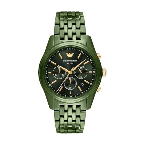 Emporio Armani AR70017 cronografo ceramica verde 43 mm