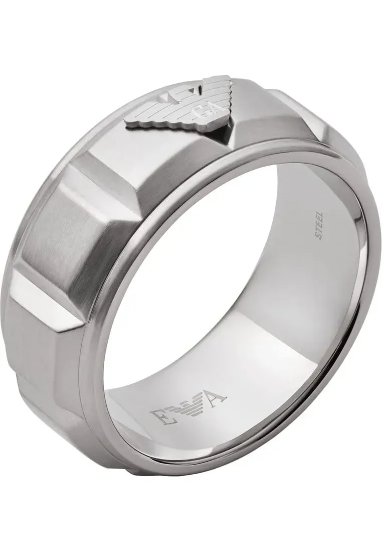 Emporio Armani 32021037 anello uomo acciaio misura 10