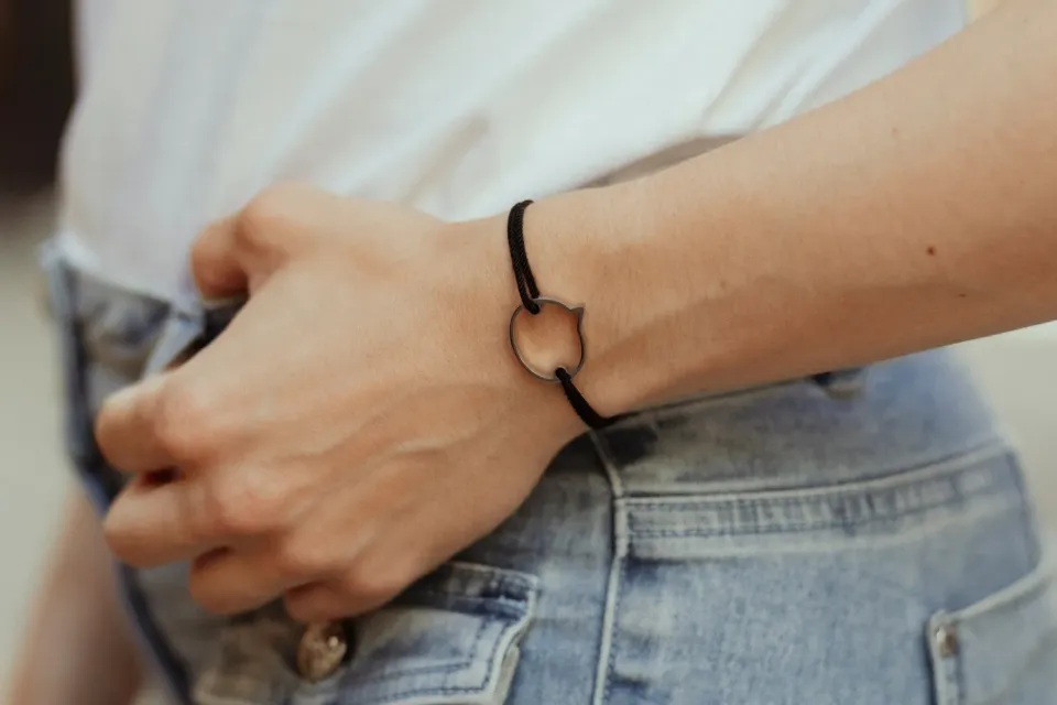 Saika Hibiki Steel bracciale nero in acciaio