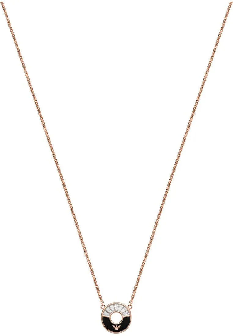 Emporio Armani Collana Donna con Ciondolo Oro Cremoso Argento