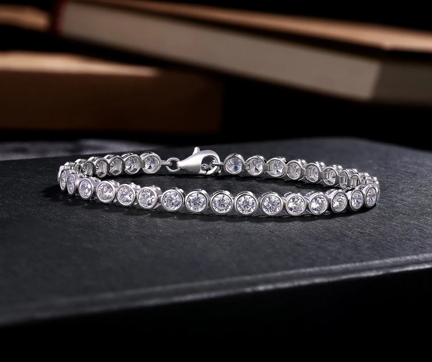 Diamond Treats Bracciale Tennis Donna Argento 925 Zirconi 19 cm