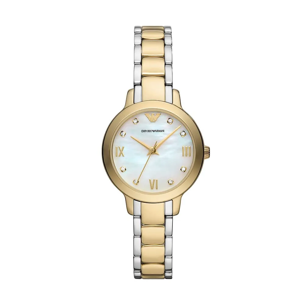 Emporio Armani Orologio Donna Oro Rosa Crema Autunno Inverno 2025
