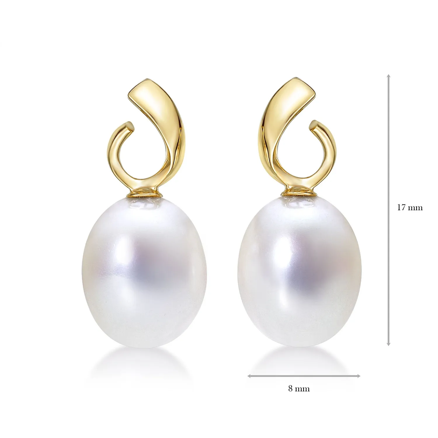 Diamond Treats Orecchini Perle Oro Giallo 9K Acqua Dolce