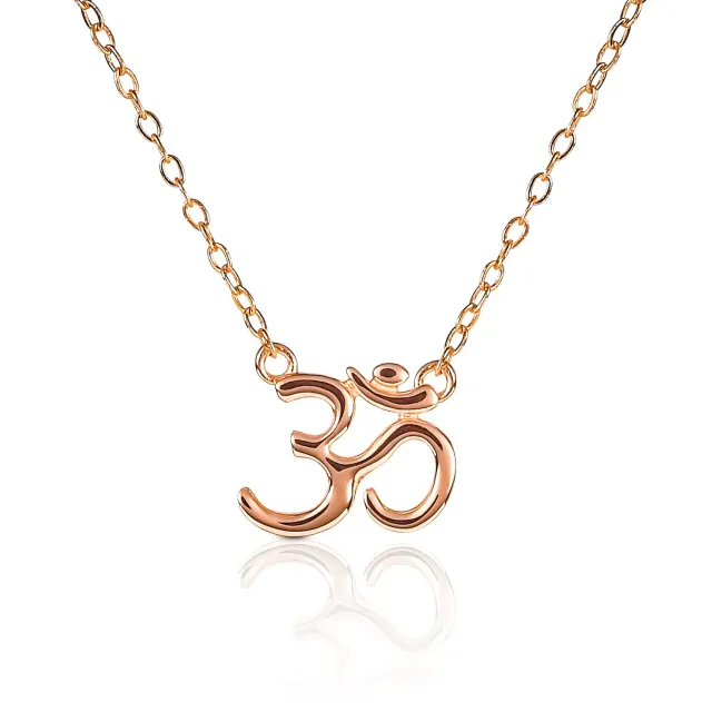Diamond Treats collana Om argento oro rosa donna