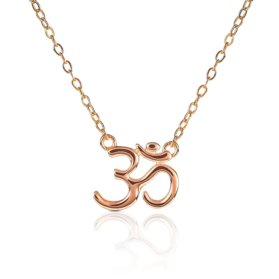 Diamond Treats collana Om argento oro rosa donna