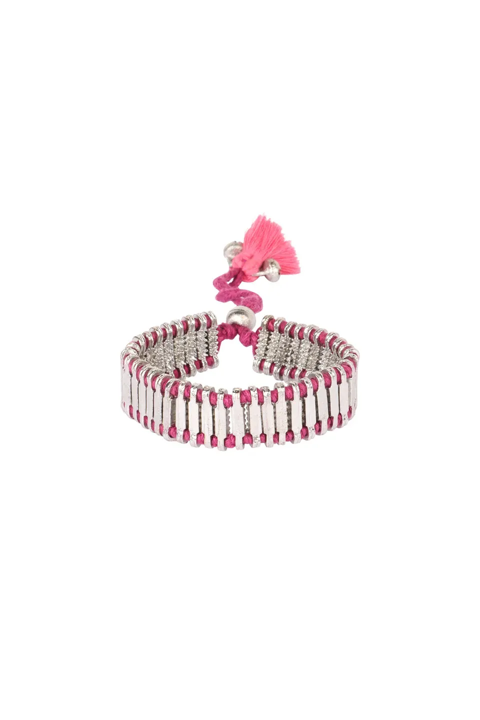 House of Tuhina Nabila 2 Stone bracciale argento rosa loto