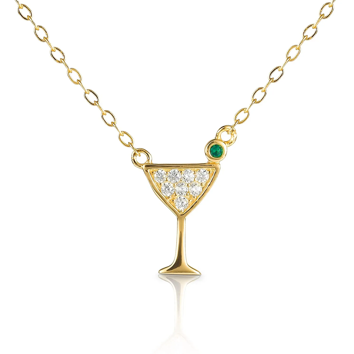 Diamond Treats Collana Cocktail Martini Oro Rosa Argento 925 Donna