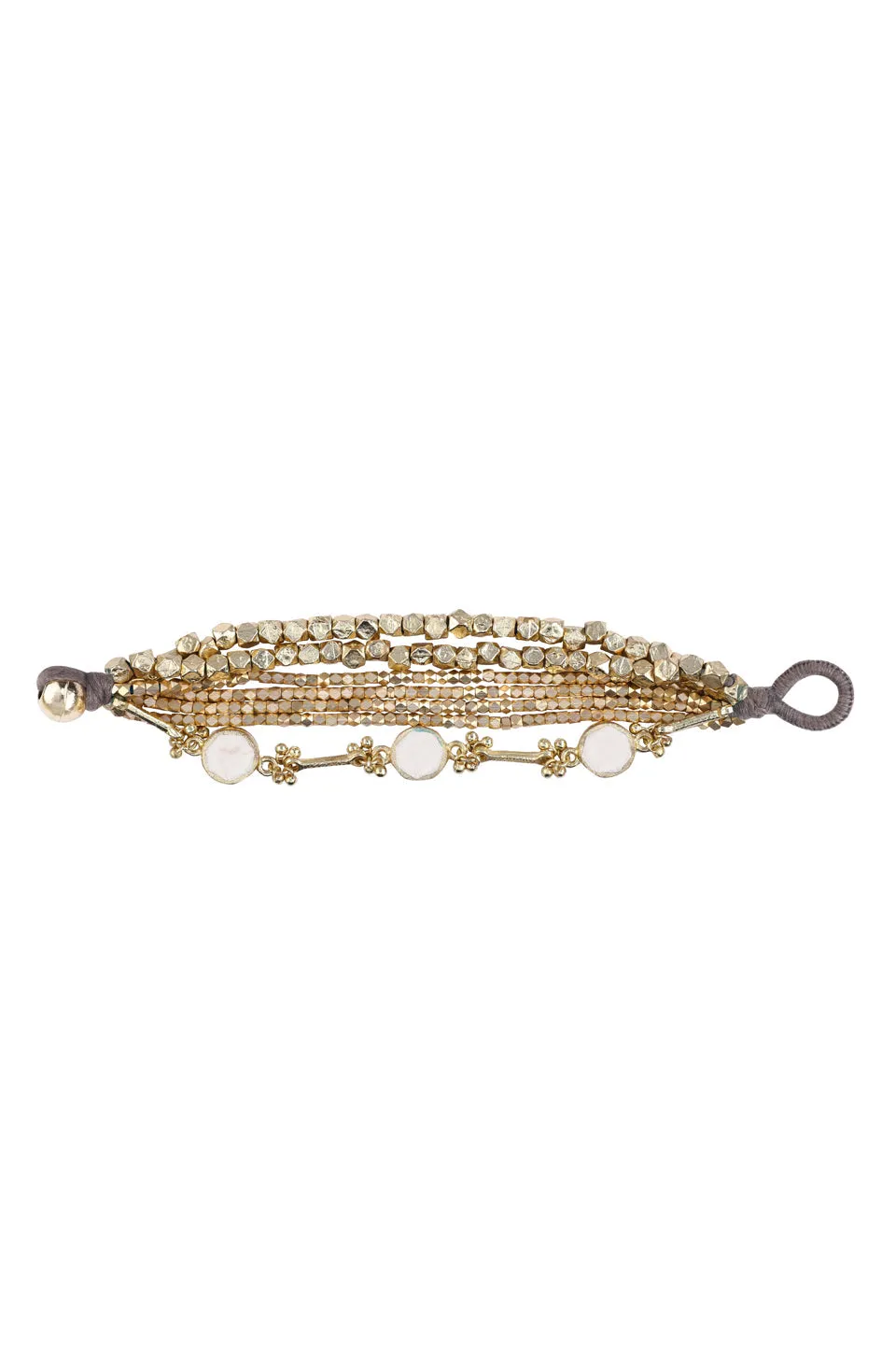 House of Tuhina Enamel Multi Layer bracciale verde foglia smaltato