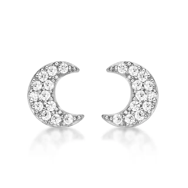 Diamond Treats Orecchini Luna Argento 925 Zirconi