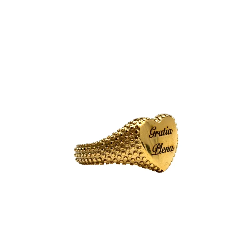 Ornamenta Gratia Plena anello cuore regolabile oro