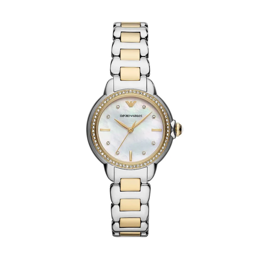 Emporio Armani Orologio Donna Argento Oro Rosa Glitter