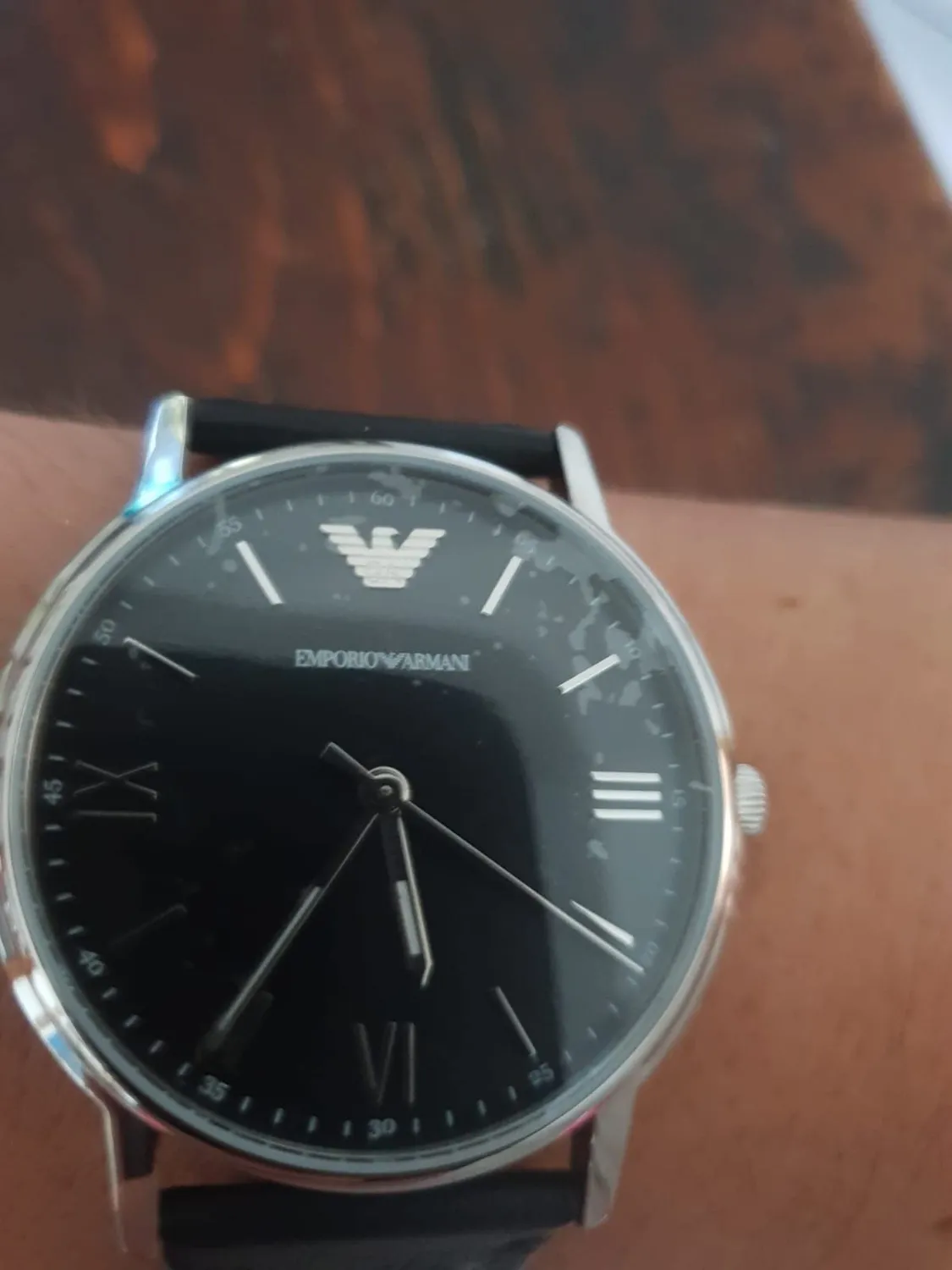Emporio Armani Orologio Uomo Blu e Argento Classico