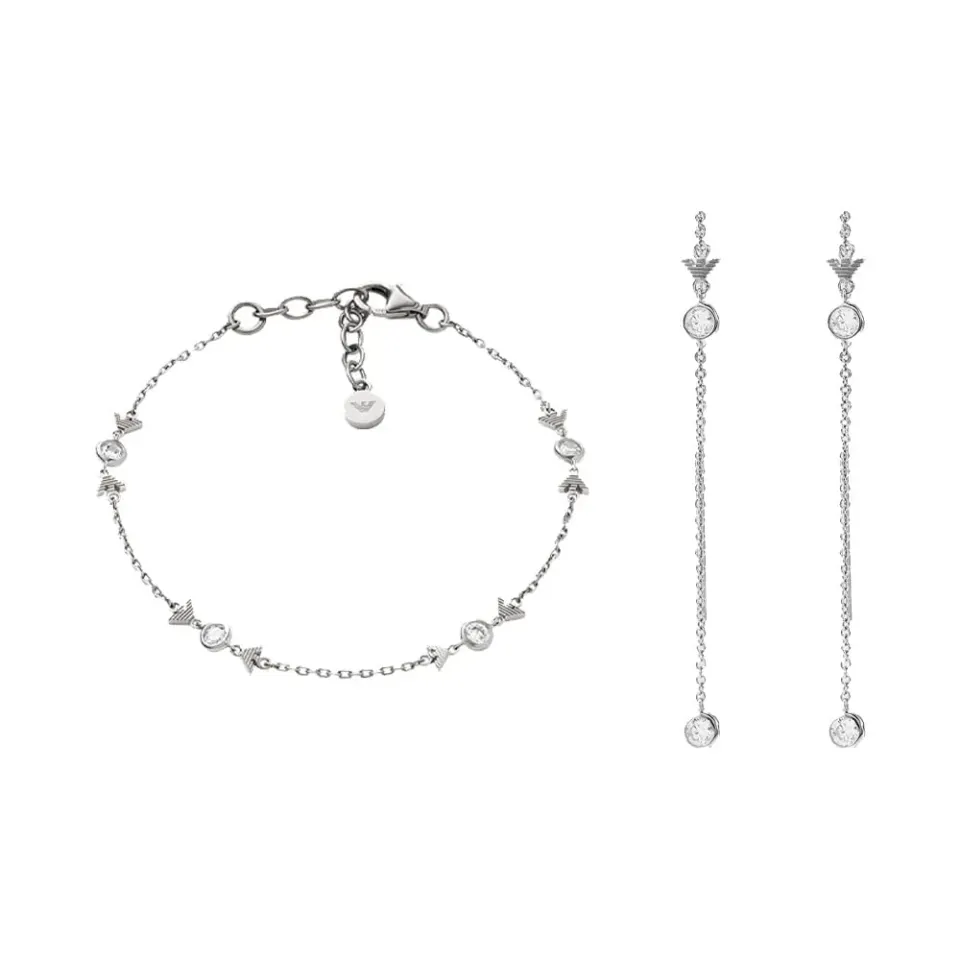 Emporio Armani set bracciali donna acciaio argento