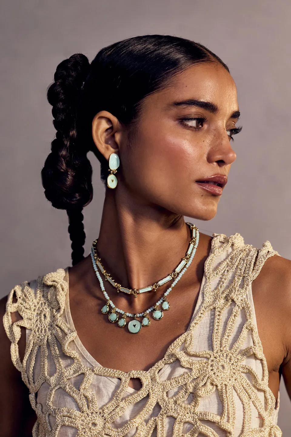House of Tuhina Bloom collana Moon Gold