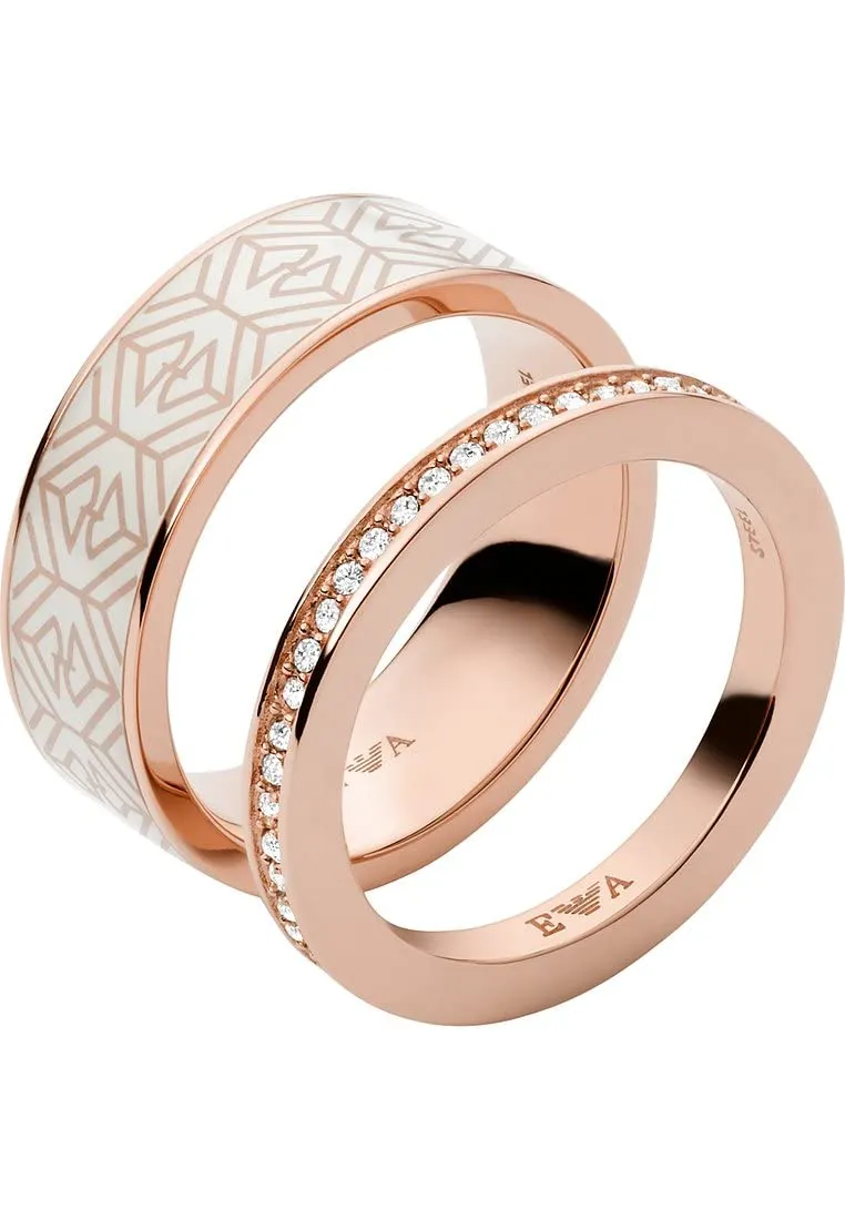 Emporio Armani Anello Impilabile Oro Rosa Misura 5.5