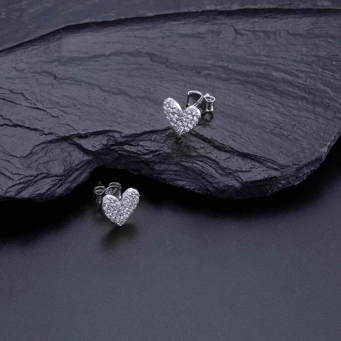 Diamond Treats Orecchini Cuore Argento 925 Zirconi