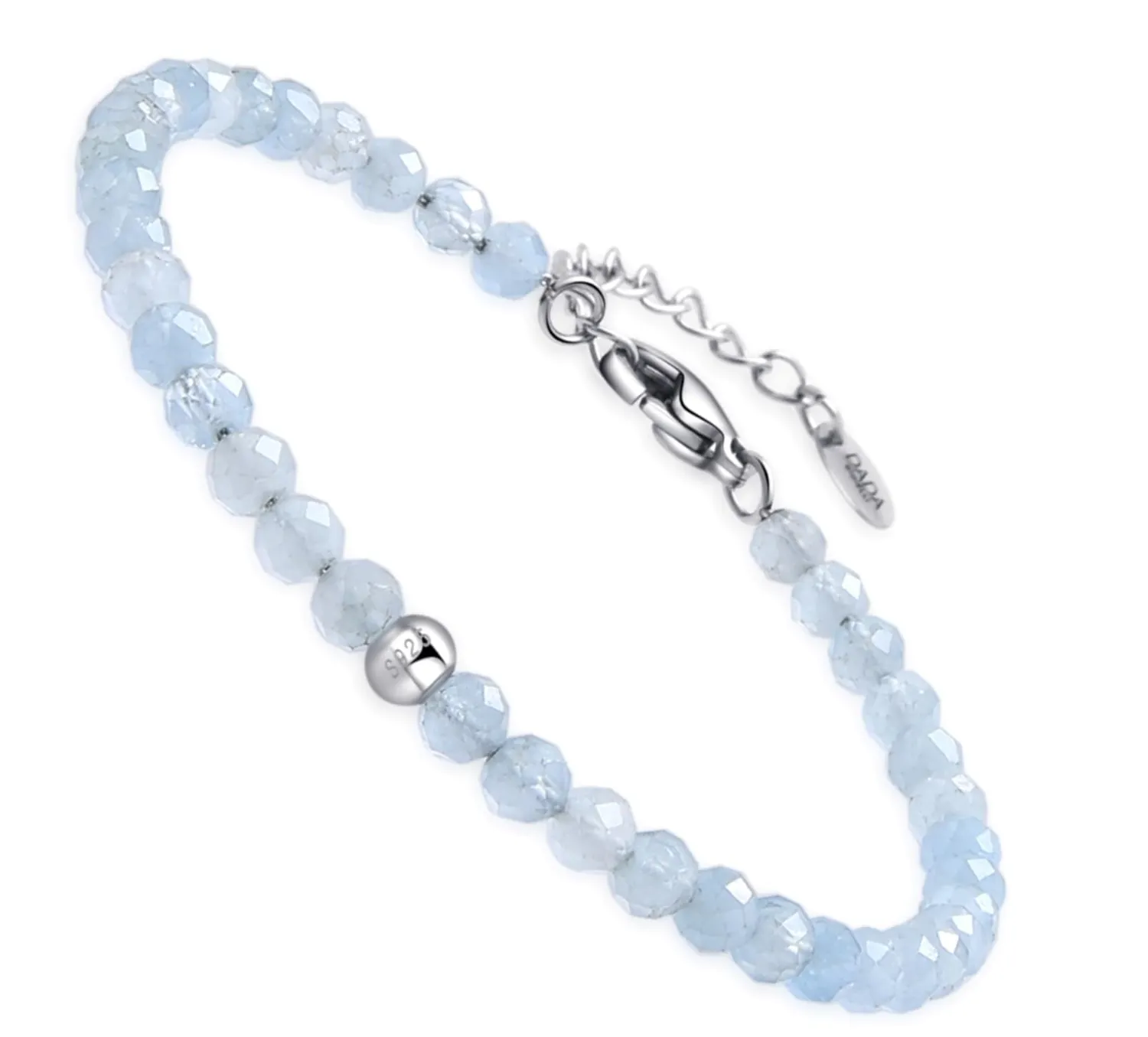 Dada Gioielli Bracciale Argento Pietra di Luna 4mm Donna