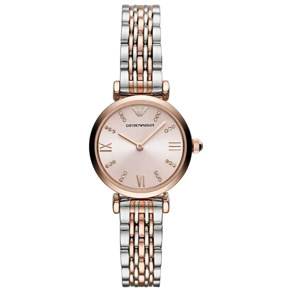 Emporio Armani Orologio Donna 28 mm Oro Rosa Argento Quarzo