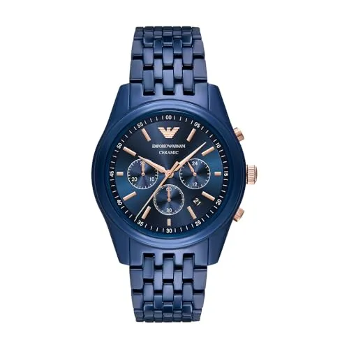 Emporio Armani AR70016 cronografo ceramica blu 43mm