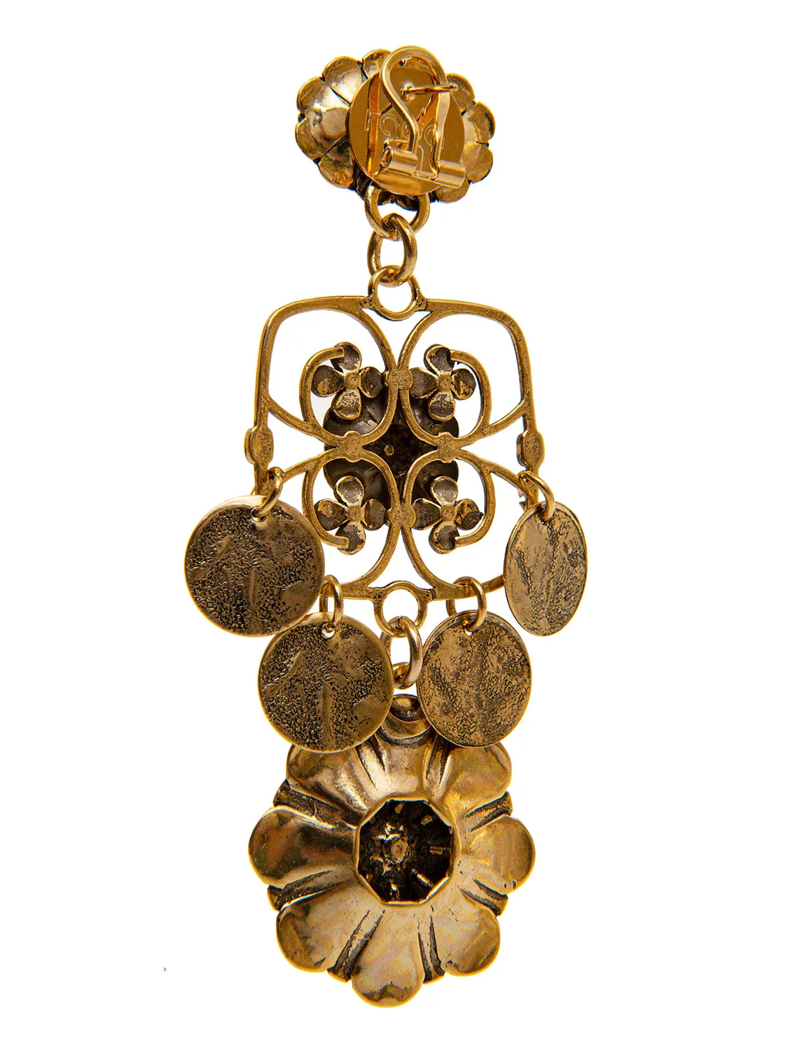 Rada Fiori Metallo orecchini pendenti oro antico