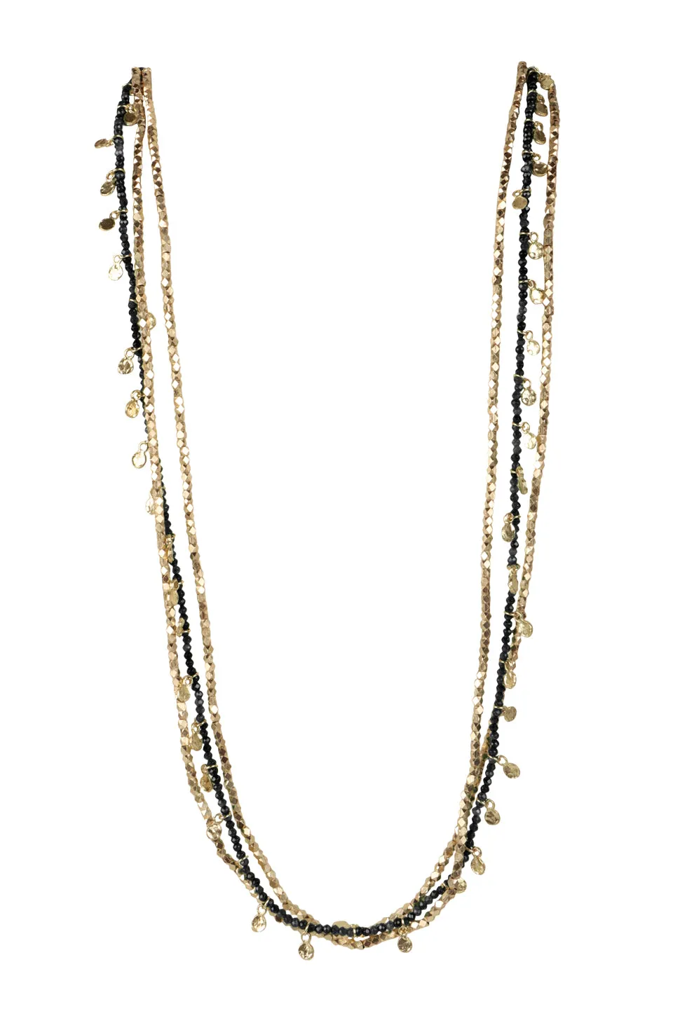 House of Tuhina Baisa Gold Gamini collana verde elegante
