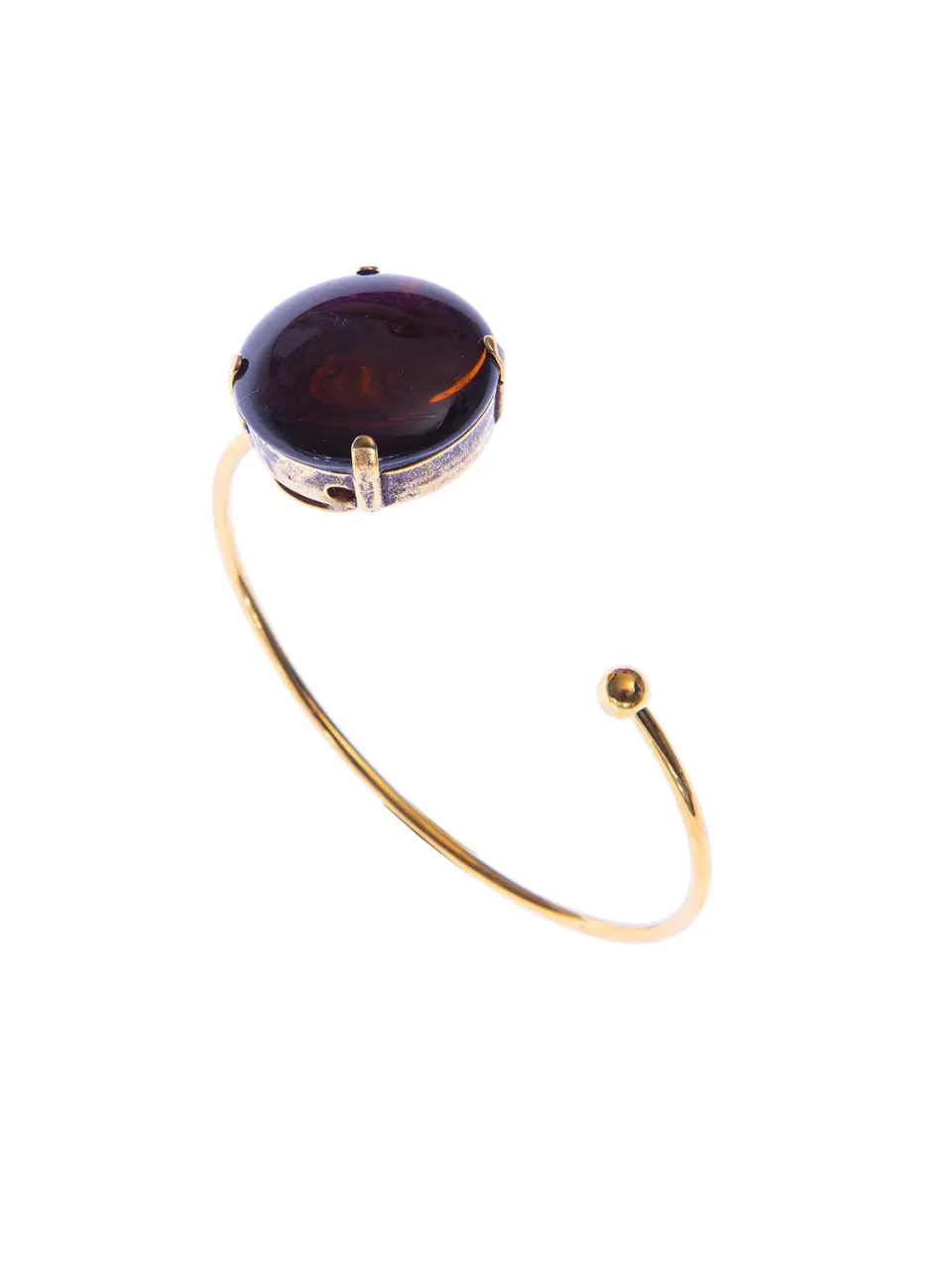 Rada Rigido Bracciale in metallo con pietra cabochon