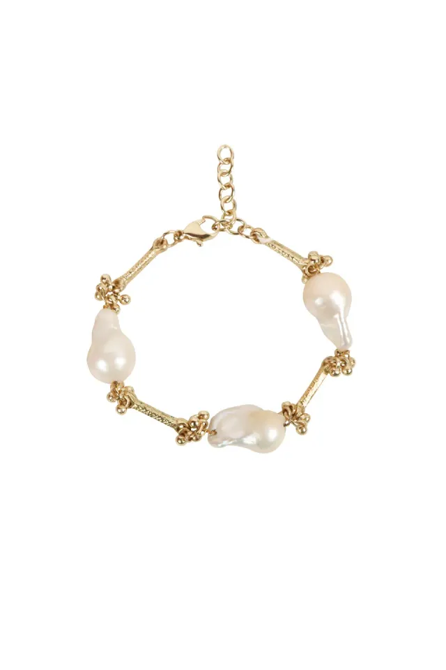 House of Tuhina Baisa Gold Mallika bracciale dorato