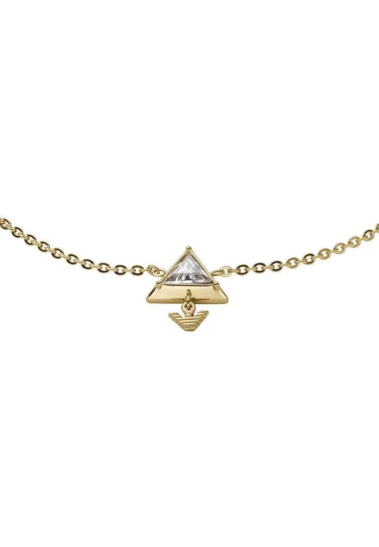 Emporio Armani bracciale oro smorzato acciaio coulisse