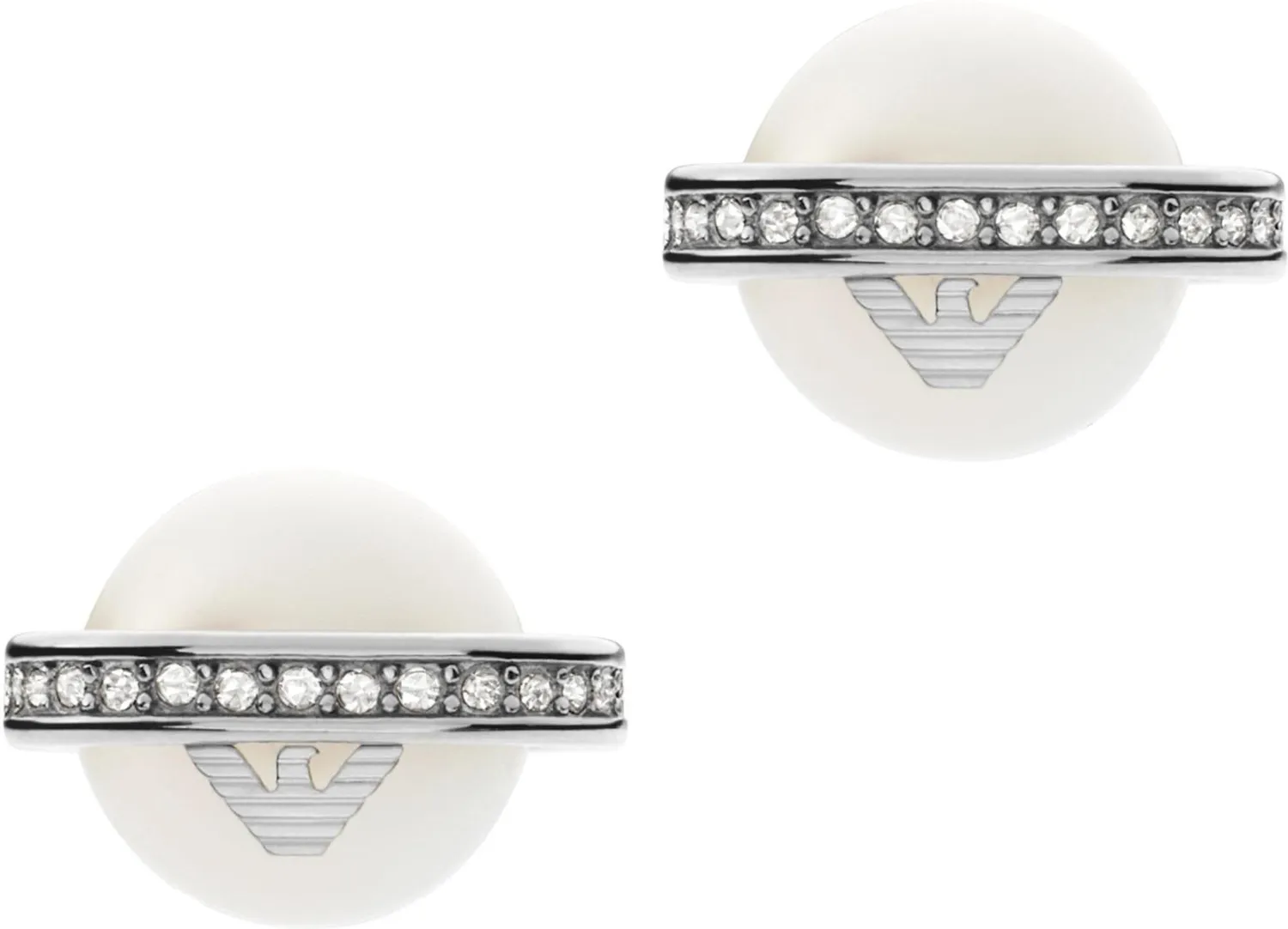 Emporio Armani Orecchini Donna Perla e Cristalli Acciaio