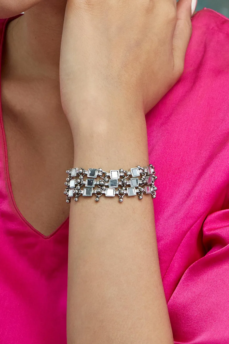 House of Tuhina Mirror River bracciale oro specchiato