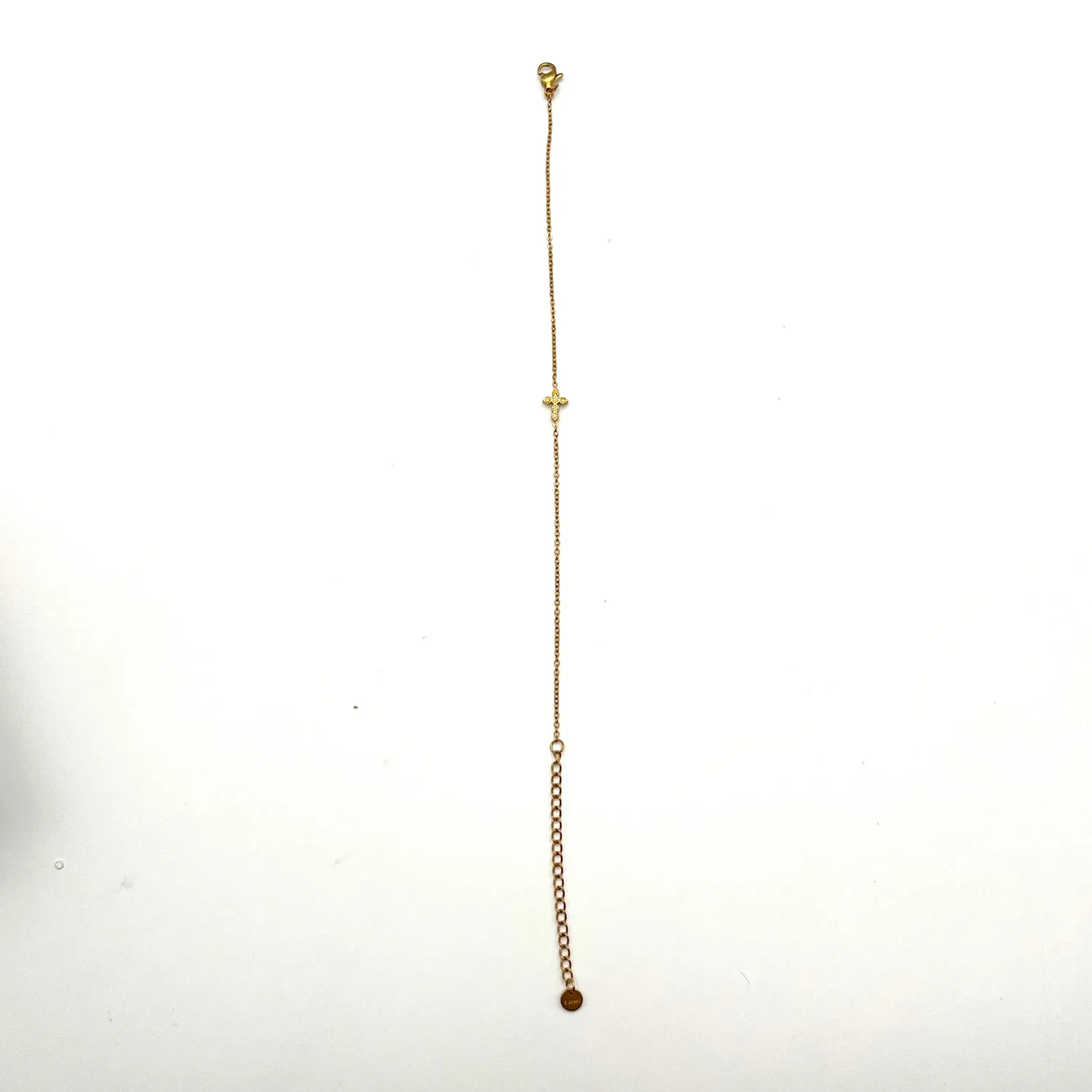 Ornamenta Croce bracciale acciaio dorato regolabile
